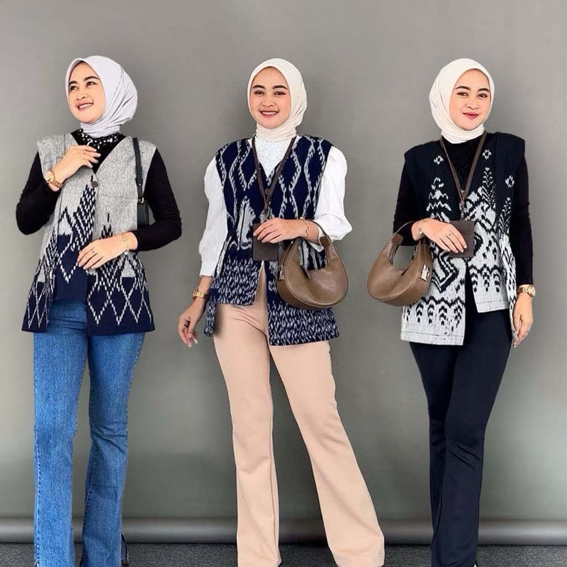 HANNY VEST / VEST TENUN ETNIK / VEST TENUN HANDMADE  / ROMPI TENUN / VEST KERJA / ROMPI TENUN ETHNIC