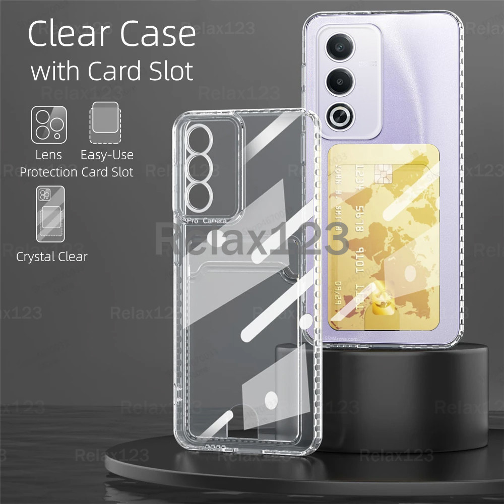 CASE OPPO A3 PRO CASE CARD CLEAR TRANSPARAN SOFT SLOT CARD / WALLET CASE