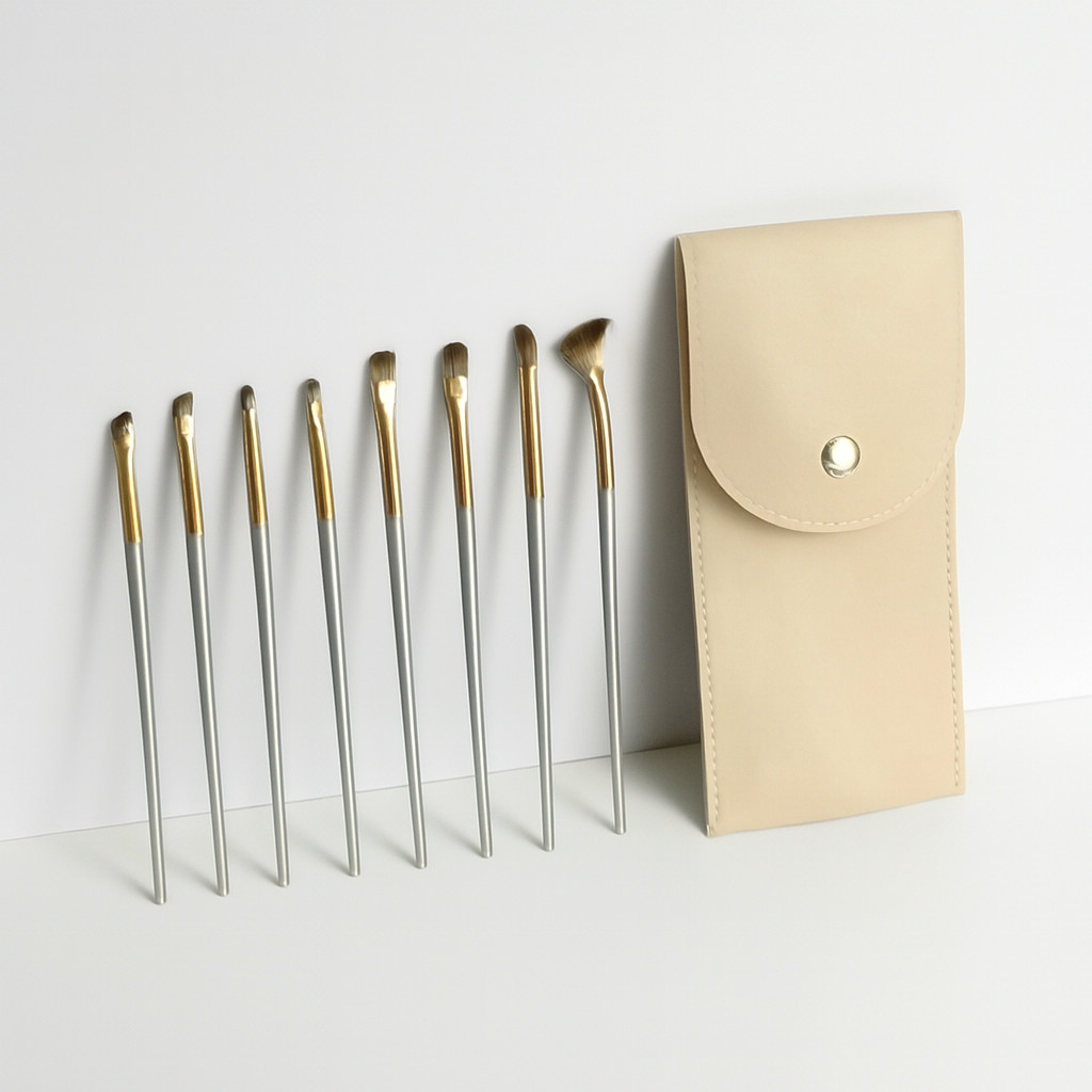 Makeup Brush Set 14 pcs Kuas Artis Rias Lengkap Dengan Tas Organizer Makeup Korean Style Wajah Brush