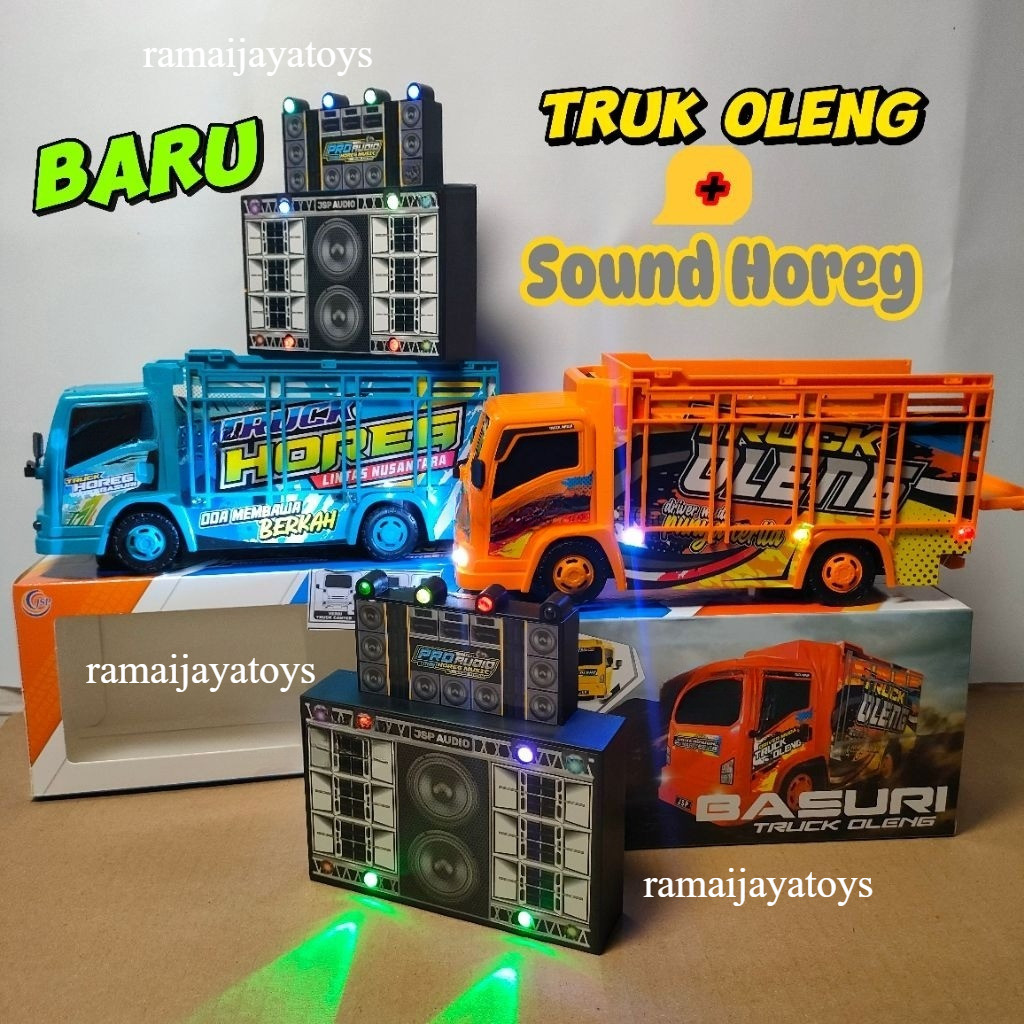 Mainan Truk Oleng Anak Gratis Sound Horeg Lampu stiker musik kado