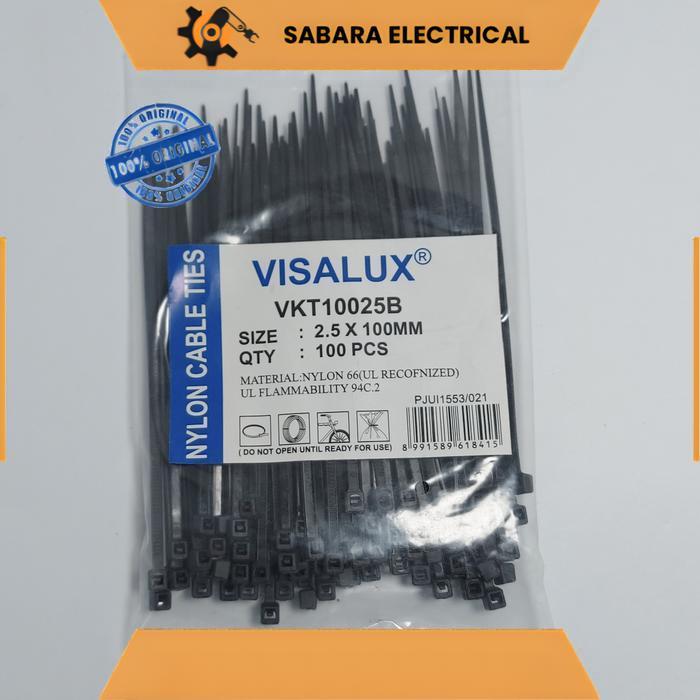 KABEL TIES / KABEL PENGIKAT VISALUX 10 CM HITAM