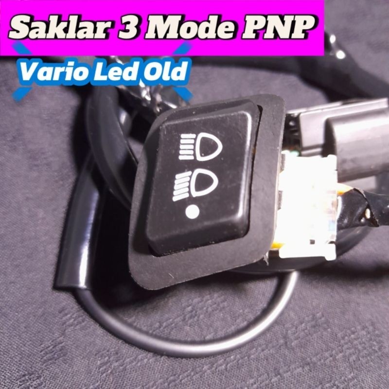 Saklar lampu utama vario 125 150 led old 3 mode pemasangan pnp