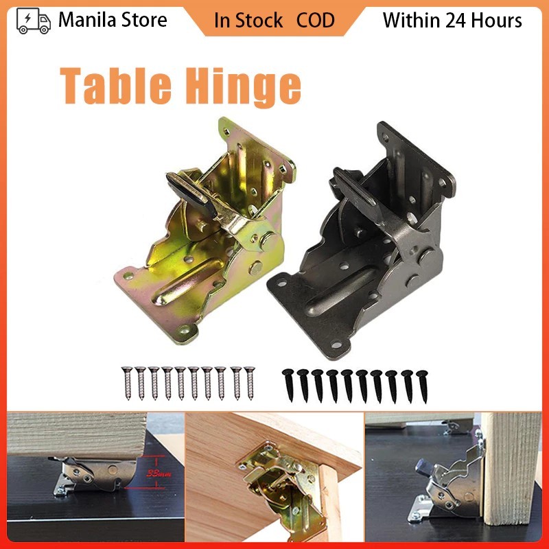 1pc Engsel Siku Kaki Meja Lipat Engsel lipat multifungsi, dapat dilipat 0°/90°/180°, dapat dikunci s