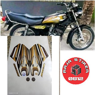 striping rx king 2007 hitam gold, striping rx king 2007 variasi hitam gold set emblem rx king timbul