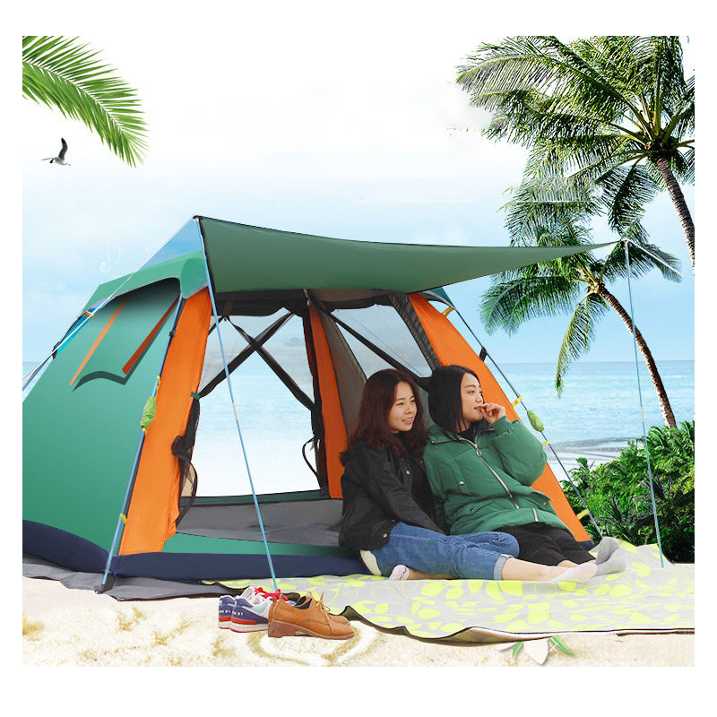 Camping tent, instant pop-up camping tent, automatic waterproof family tent, portable windproof dome