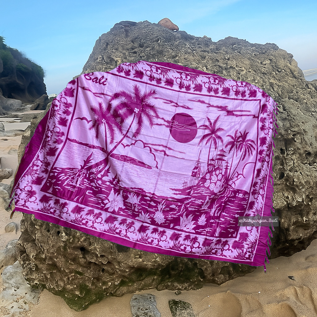 KAIN PANTAI BALI  MOTIF PANTAI RAYON PREMIUM