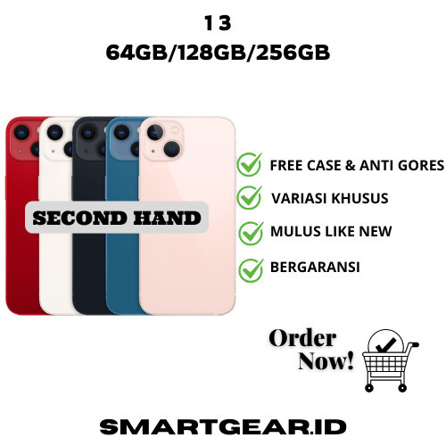 iphone second 13 512gb 256gb 128gb minus fullset original variasi khusus mulus like new bisa game
