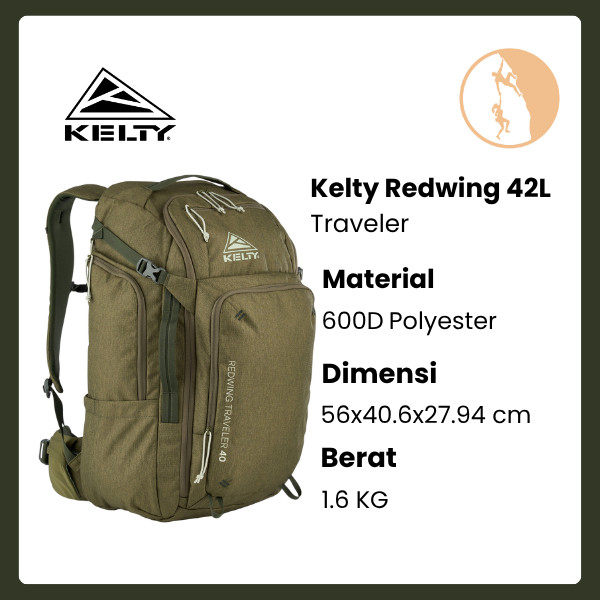 Kelty Redwing Traveler 40 Backpack Burnt Olive