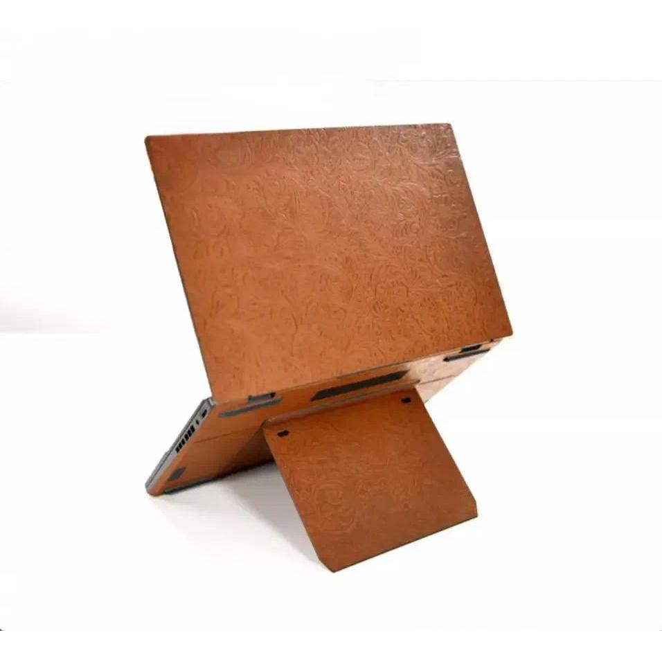 PU Leather Carved Laptop Sticker Skin For ASUS Zenbook Duo (2024) UX8406 UX8406M