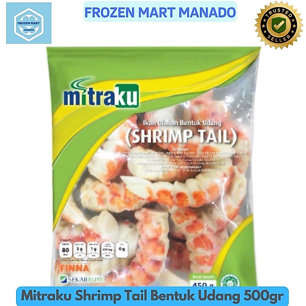 Mitraku Shrimp Tail Bentuk Udang 500gr - Frozen Mart Manado (Frozen Food Manado)