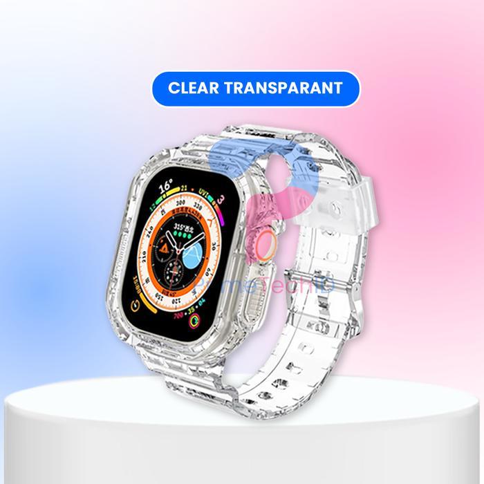 New Arrival Strap Apple Watch iWatch Clear Bening Transparan Black Transparan - Transparan, 38/40/41