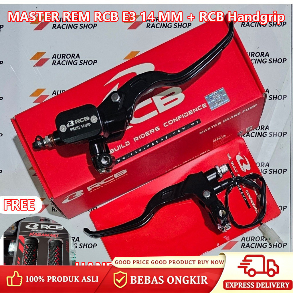 MASTER REM RCB E3 14 MM + RCB Handgrip & HANDLE RCB E2 REM / KOPLING ORIGINAL BLACK / SILVER
