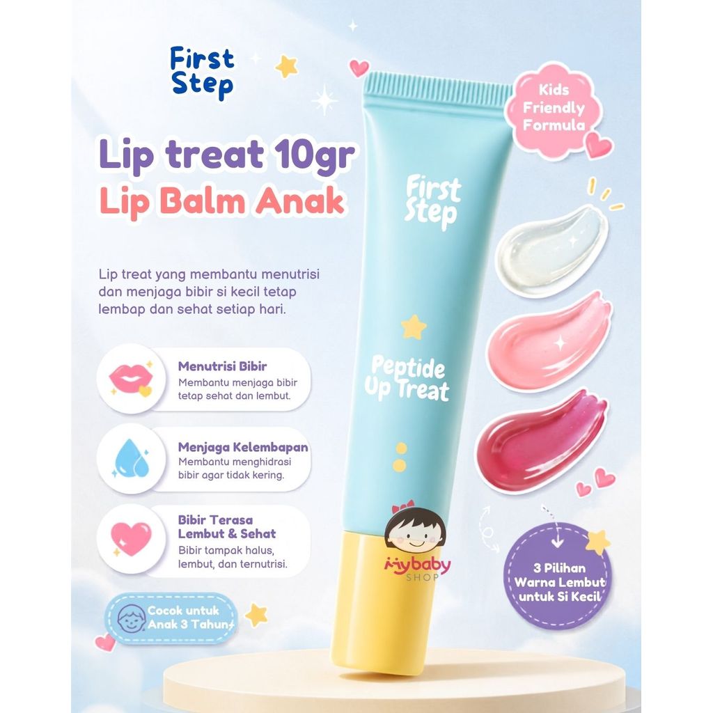 FIRST STEP Peptide Lip Treat 10gr - Liptin anak - Lip Balm Anak 3tahun+