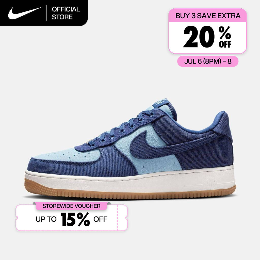 Nike Men's Air Force 1 '07 LV8 "Denim" Shoes - Navy [IR0951-400]