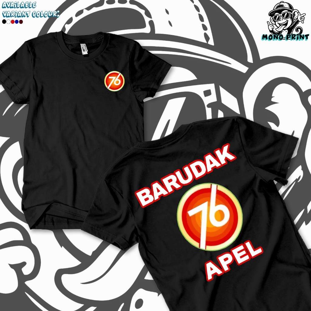 Kaos Barudak 76 Apel Premium | Kaos Pria Wanita Unisex | Cotton Combed 30s