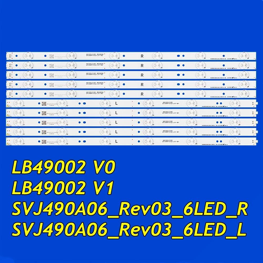 LED Backlight Strip For 49D3000iD LED49C1000n SN049LD9001AFM LE49S508 49D1000 49C1000 SVJ490A06 LB49