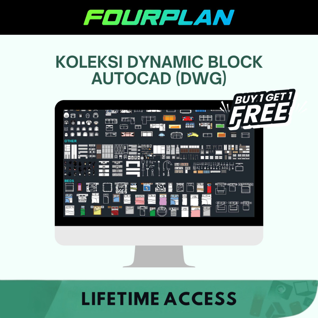 Koleksi Dynamic Block AutoCAD Terlengkap (DWG) – Arsitek, Interior, Sipil, MEP untuk Belajar
