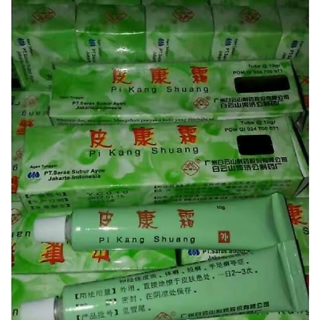 Produk Terlaris 10gr Salep Kulit Gatal Hijau Pi Kang Shuang Original #Lumenix.Co$6752 * DW *