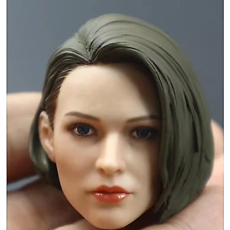 1/6 Scale Female Resident Evil Colored Hair Head Sculpt for 12in Phicen Tbleague JIAOUL Doll Toy