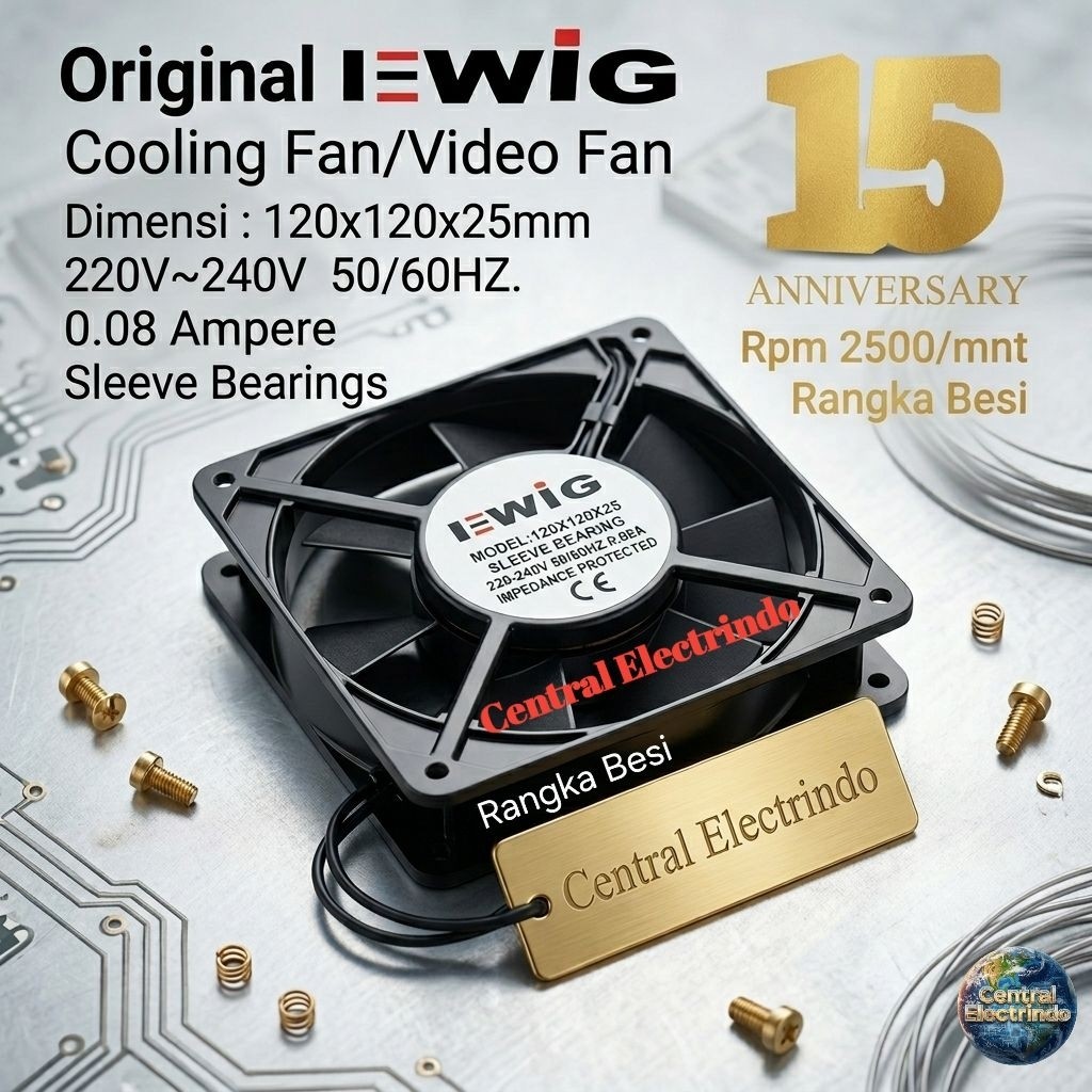 Cooling Fan Video Fan 120x120x25mm EWIG.