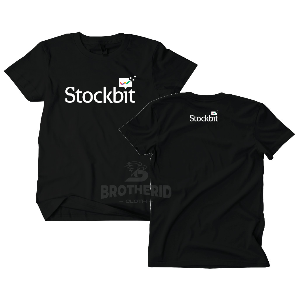 Kaos Stockbit Logo Baju Investor Saham Trader Trading Emiten Katun Combed 30s