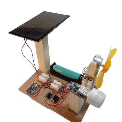 Paket Lengkap Kit Edukasi Solar Panel Surya Pembangkit Listrik Lampu Led - PAKET LENGKAP - A