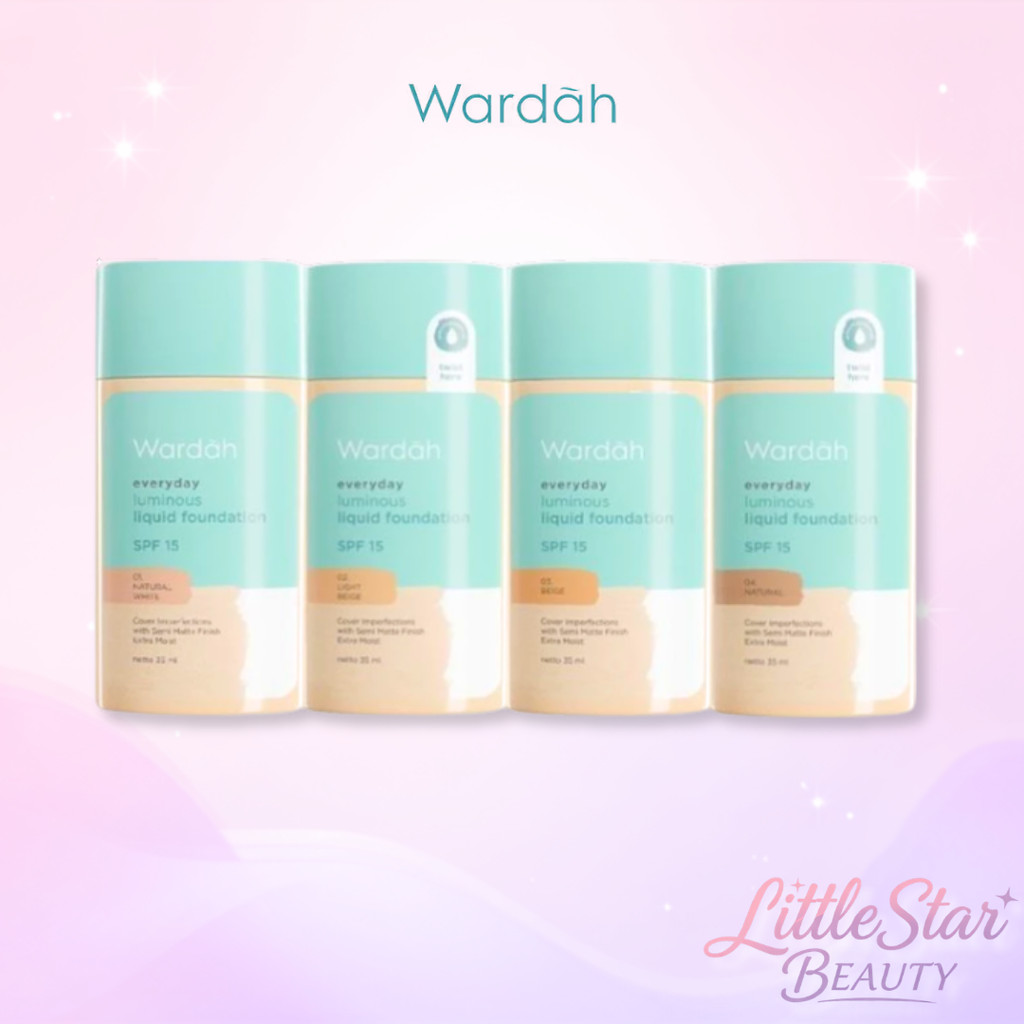 Wardah Everyday Luminous Liquid Foundation Alas Bedak Cair Matte Natural SPF15