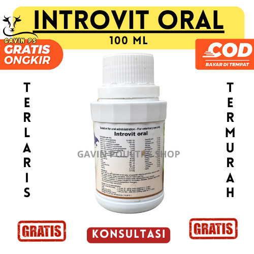 INTROVIT ORAL 100 ML - Multivitamin Asam Amino Mempercepat Pertumbuhan Hewan Ternak TMC HOLLAND GPS