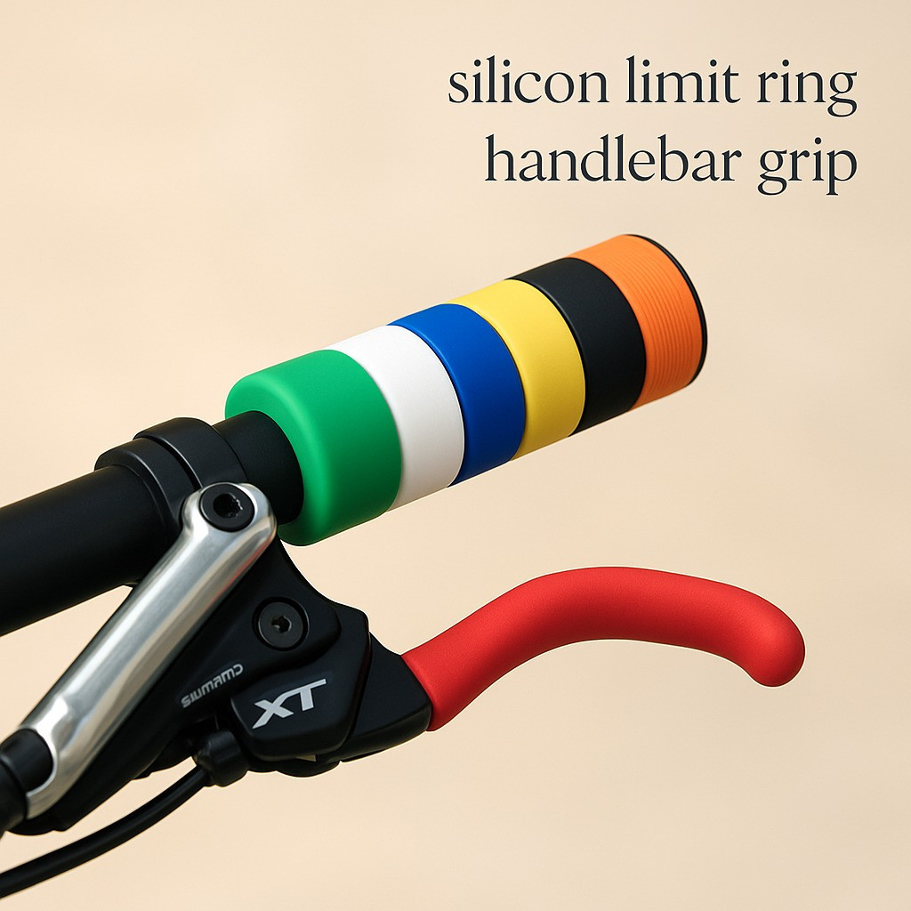 Foto Riderace Silicone Limit Ring Handlebar Grip Combination Colorful Grips Tape Retaining Rings Balance Pushbike Bike