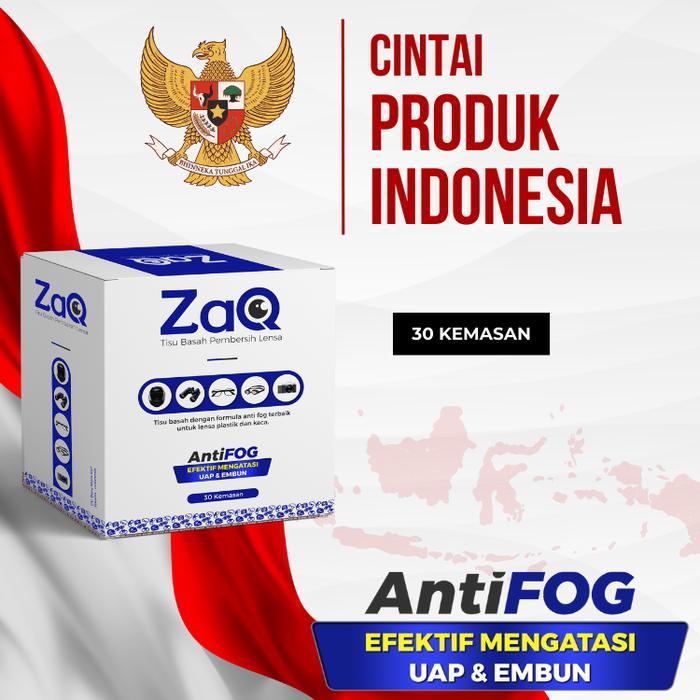 ZAQ Merah Tisu Basah Lensa Kacamata Plastik Anti Fog Tahan Embun Uap Magic Wipes