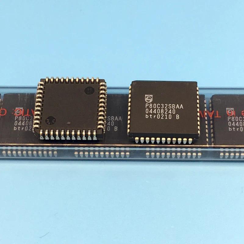 2PCSlot New Original P80C32SBAA or P80C32SFAA or P80C32UBAA or P80C32UFAA P80C32 PLCC44 8bit CMOS Mi