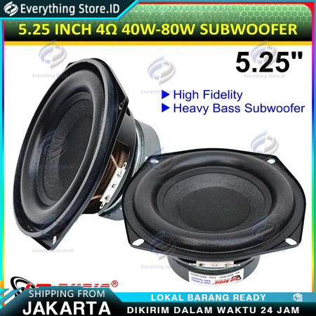 Mid-Bass Subwoofer 5.25" LM-5250 5255 40W 60W 8ohm Pengganti Speaker JBL Hertz Audio Modifikasi Mobi