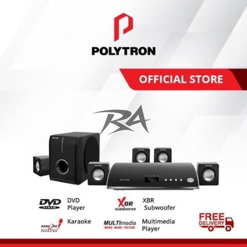 III POLYTRON HOME THEATER PHT 138 PHT138 BAGUS SPEAKER SUBWOOFER DVD USB MP3 MP4 PLAYER CD RIPPING R