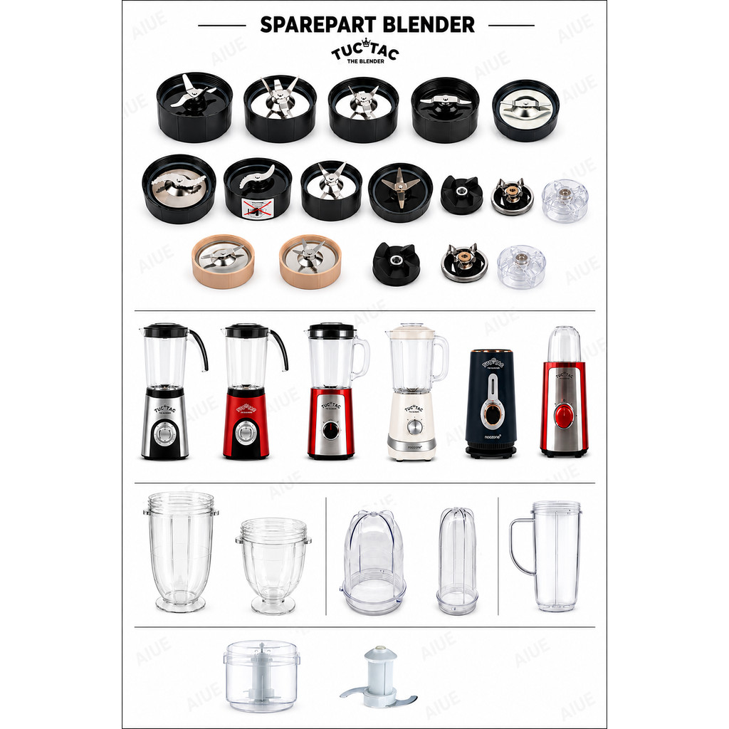 Sparepart Blender Tuc tac Gear Pisau Mounting Gelas Tuctac