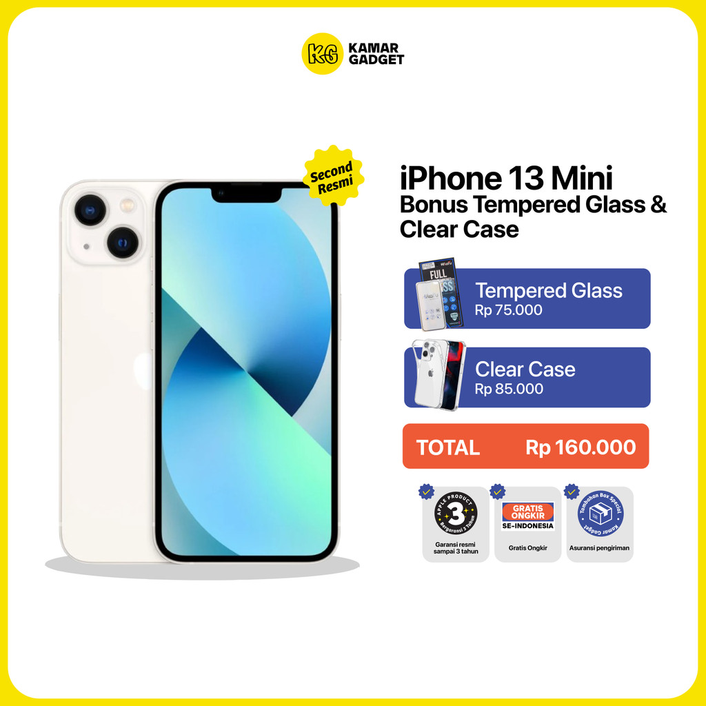 Apple iPhone 13 Mini Second 128GB Fullset Original Bergaransi Resmi