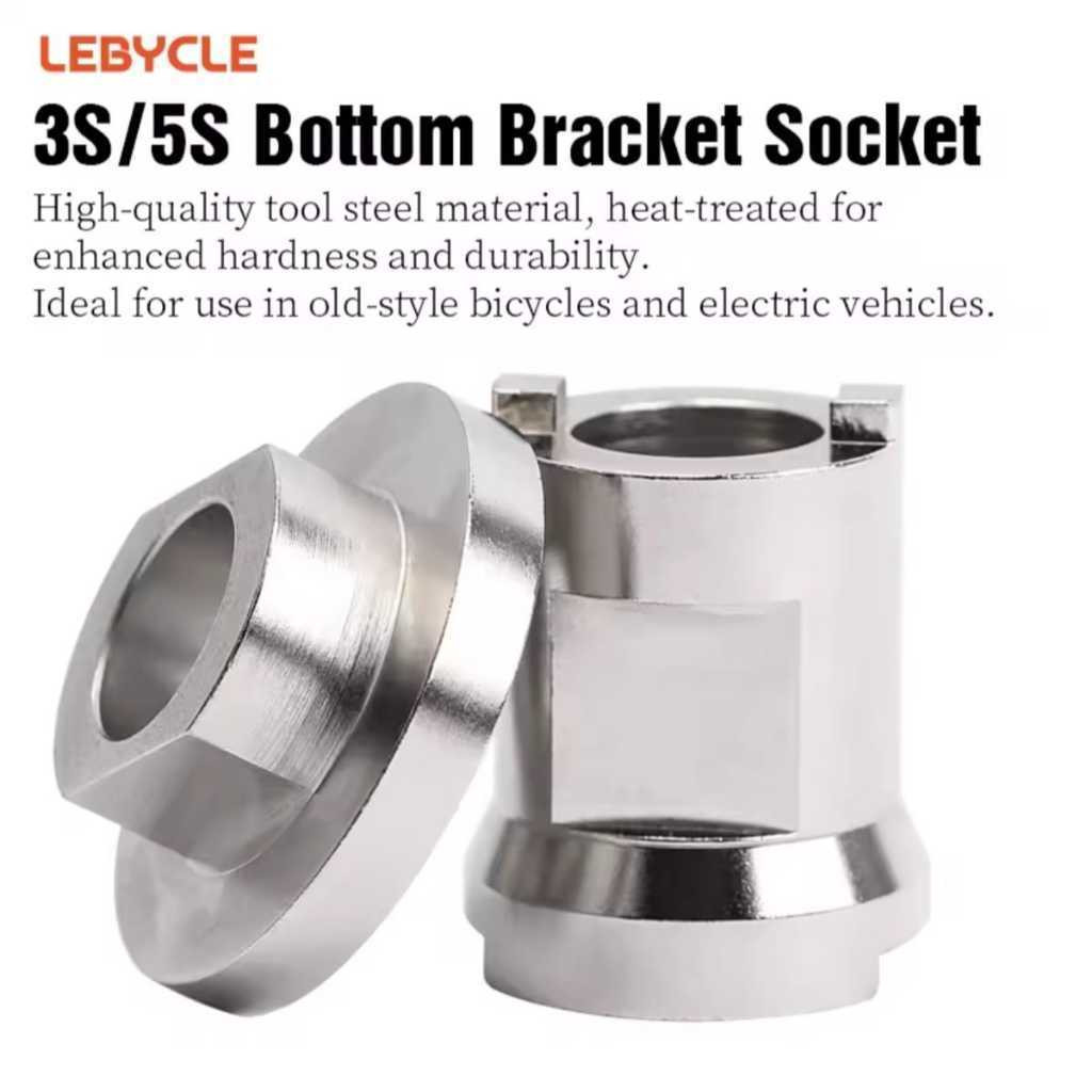 Foto Lebycle Kunci Alat BB Bottom Bracket Install Removal Tool Square Hole BB Kotak Jadul Old Style Bearing Cup Wrench Bicycle Nut Screw Steel Spanner Sepeda