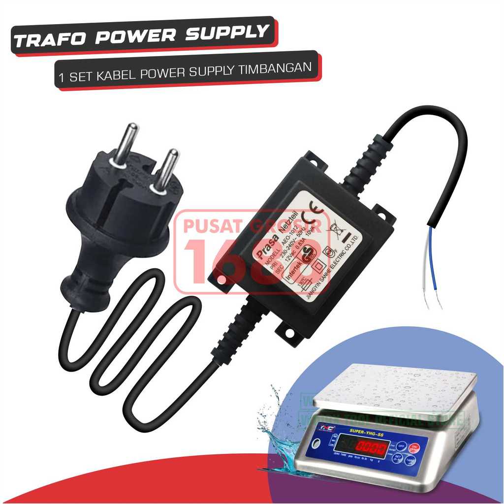 1 Set Kabel Power Trafo Power Supply Timbangan Digital Super SS