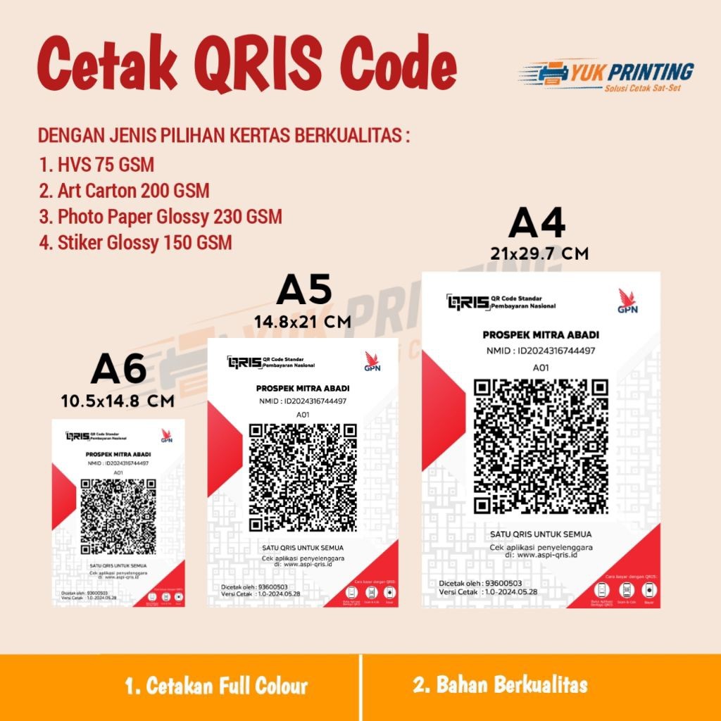 Cetak Qris Code / Barcode Qris