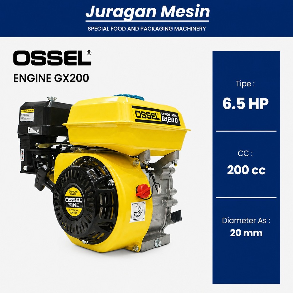 OSSEL Engine GX200 Ossel Mesin Penggerak Bensin 6.5PK GX200 Ossel Engine GX200 Ossel Penggerak Ossel