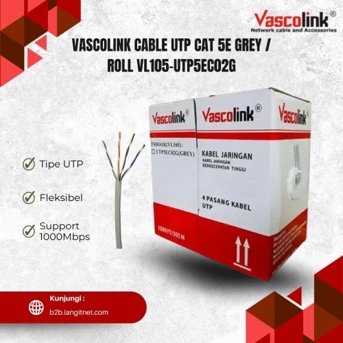 VASCOLINK CABLE UTP CAT 5E /BOX