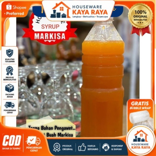 RESEP MAK ABIE SIRUP MARKISA BRASTAGI MEDAN BERBULIR (1liter=1.3kg)