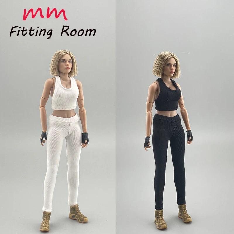 1/12 scale female dolls clothes Tight yoga pants vest fit 6'' TBLeague JIAOU DOLL action figure