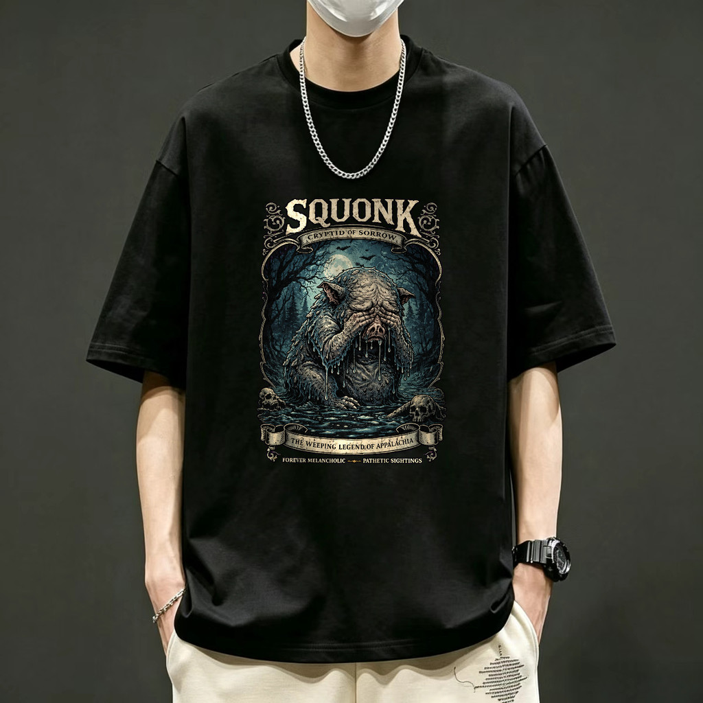 Kaos Band Squonk Cryptid Of Sorrow Appalachian Gothic Monster Kaos Vintage T Shirt Unisex Lengan Pen