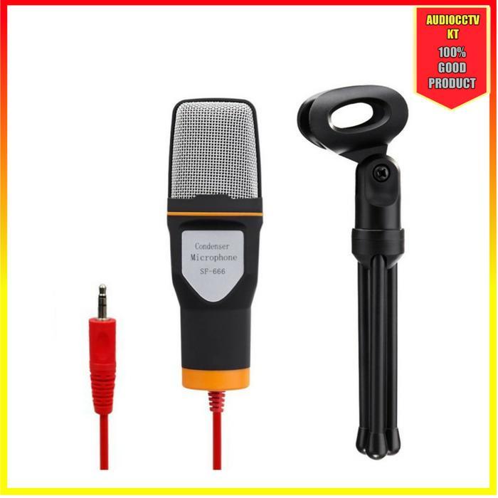 mic condensor 3.5mm sf-666 live gaming/youtube/facebook/bigo live