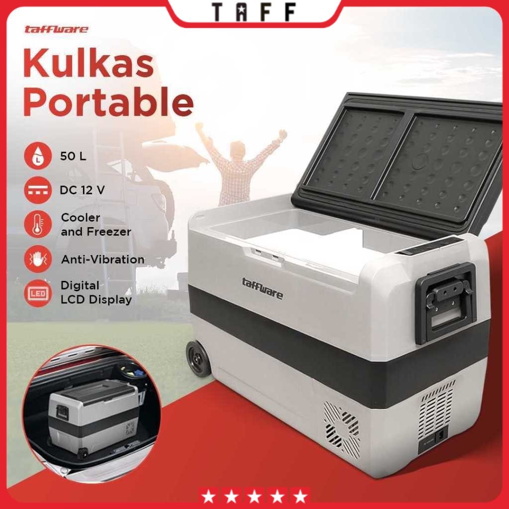 Taffware Kulkas Mobil Portable Car Mini Fridge Freezer