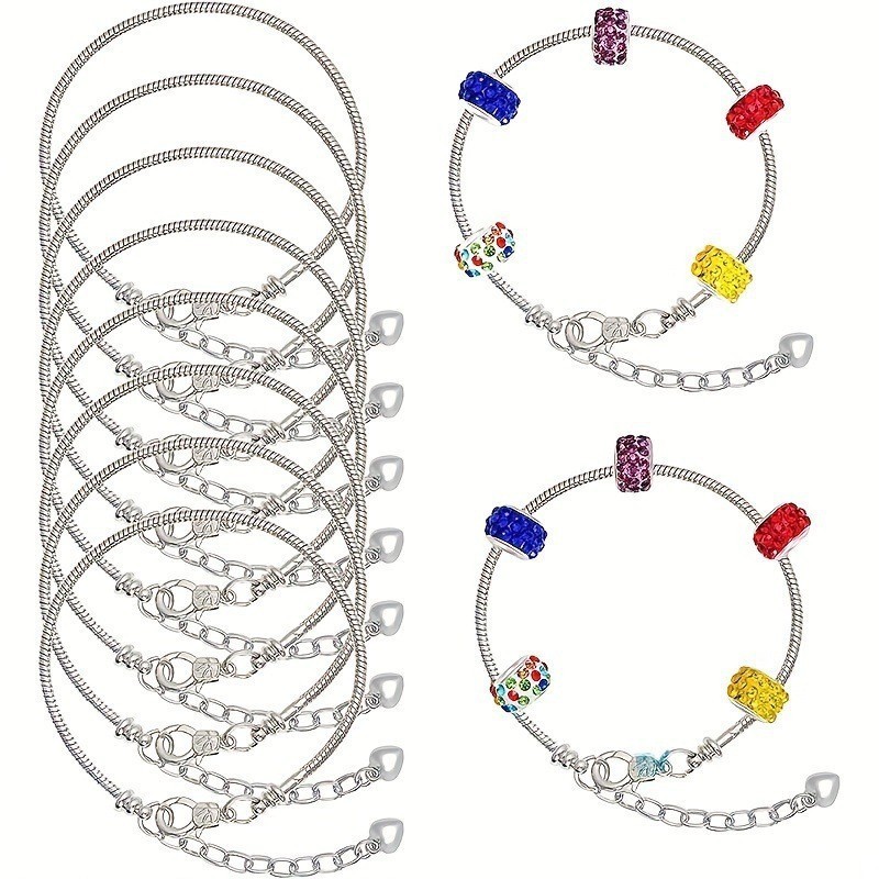 1 Buah Bracelet Gelang PANDORA POLOS Rantai Titanium Warna GOLD & SILVER Bisa Ditambahi Gantungan/Li