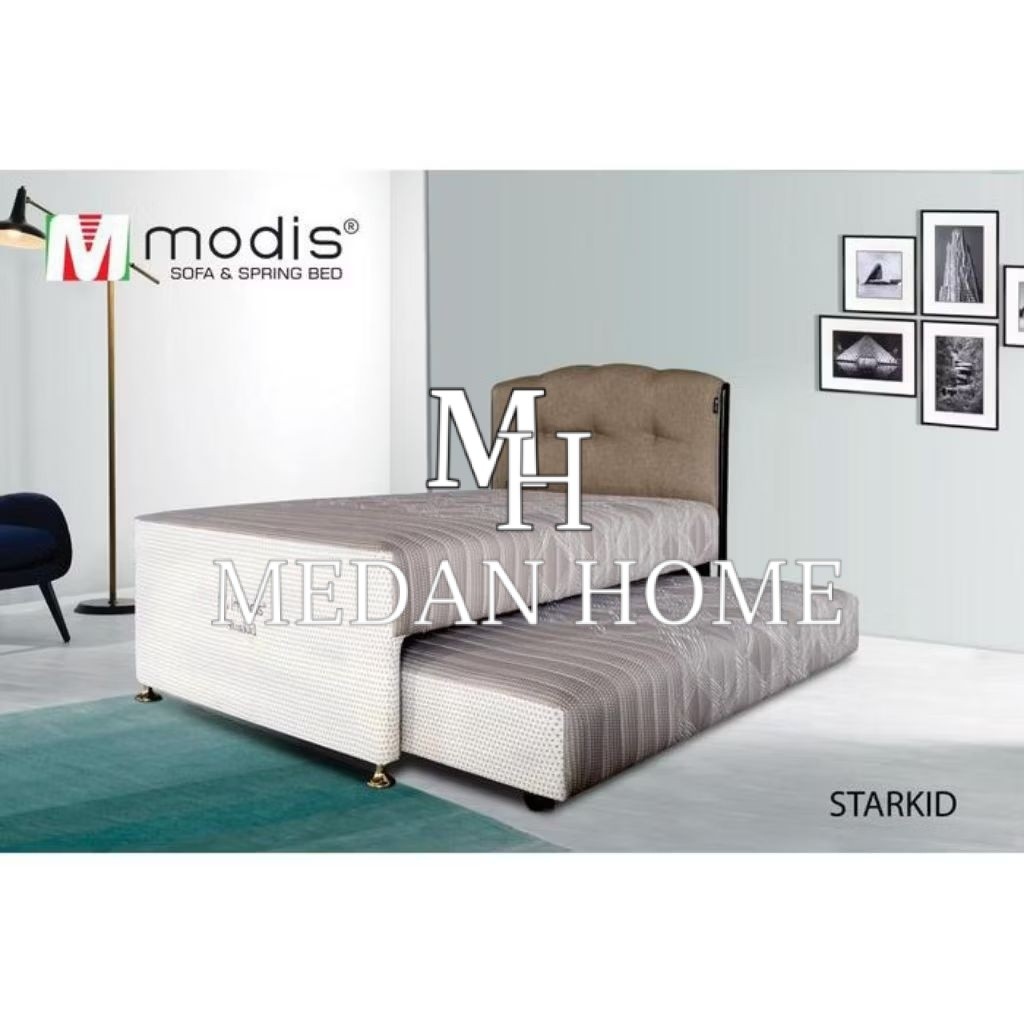 [ MEDANHOME ] Starkid By Modis Springbed | Bed Dorong 2in1 | Nyaman & Empuk - Garansi 15 Tahun
