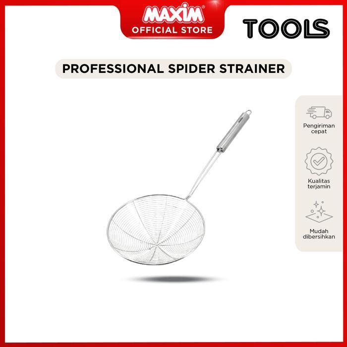 AA [EXCLUSIVE CHEF DEVINA] Maxim Tools Professional Spider Strainer - Saringan Stainless Steel 20cm 