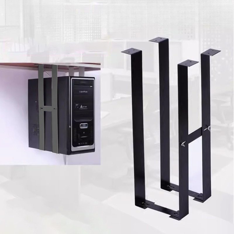Rak Gantung CPU Komputer Meja Dudukan Casing Tray Chassis Sasis Menara Bawah Meja Dinding Braket Adj
