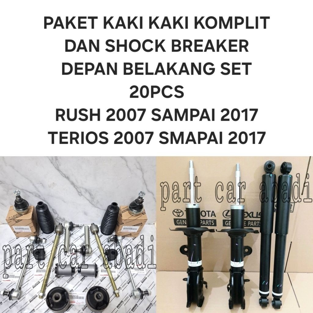 Paket PNP ShockBreaker Shock Breaker Dan Kaki Kaki Komplit Depan Belakang Full Set Toyota Rush Terio